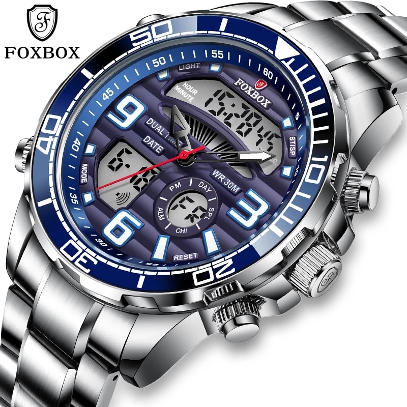 Luxury Watch All Brands - 2024トップブランド高級デジタルメンズ時計トップ高級スポーツクォーツ腕時計男性用全鋼製防水時計 + ボックス