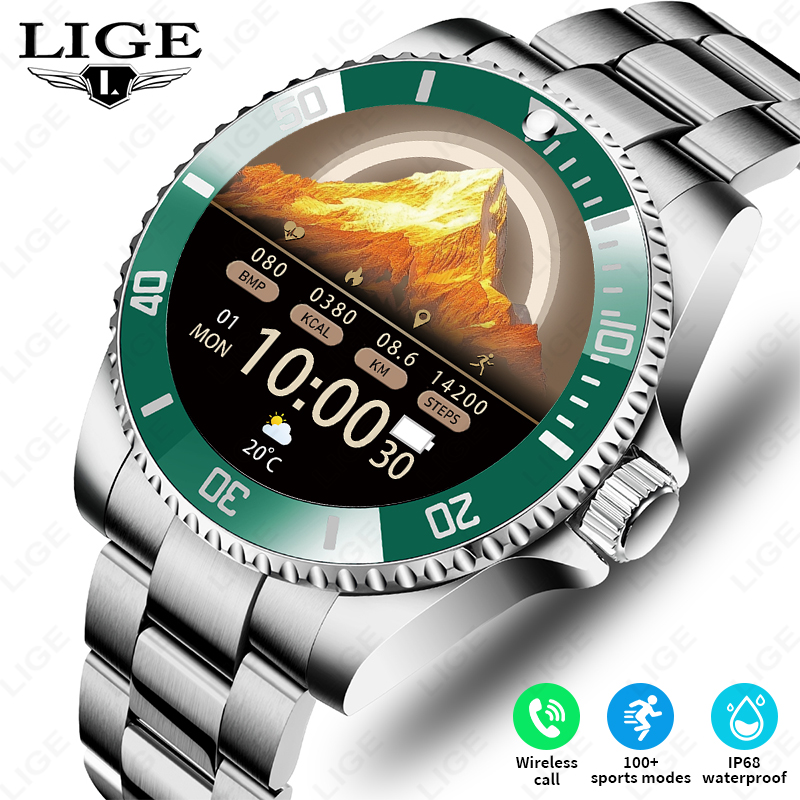 Luxury Watch In The World - LIGE 新しいスマートウォッチメンズ Bluetooth 通話 1.27 インチ画面応答通話