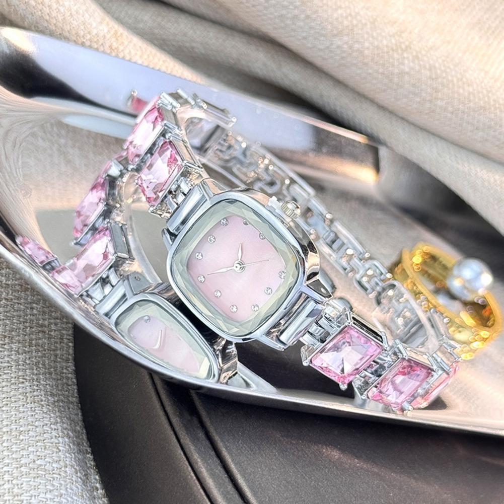 Luxury Watch Square - キラキラ輝くブレスレットウォッチ スクエアダイヤル レディースウォッチ スクエアダイヤル レディースブレスレットウォッチ 高級ラインストーンストラップ