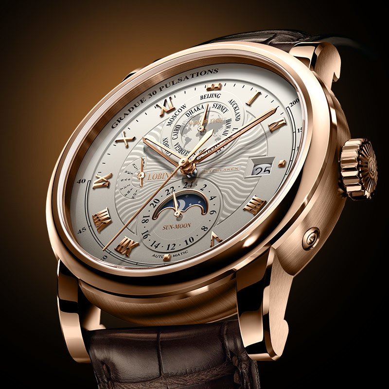 Luxury Watch In The World - 新しい LOBINNI 高級ブランドカモメ ST16K3-3A 自動機械式メンズ腕時計サファイアワールドタイム 50