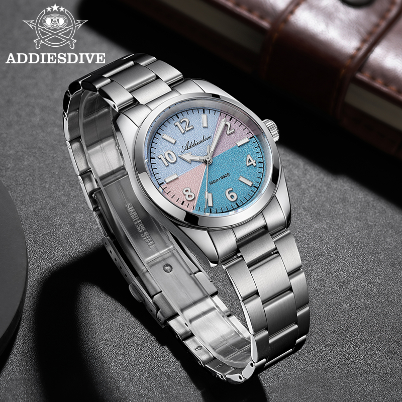 Luxury Watch All Brands - ADDIESDIVE メンズ腕時計新しい 36 ミリメートルトップブランドクォーツ腕時計サファイア 316L ステンレス鋼
