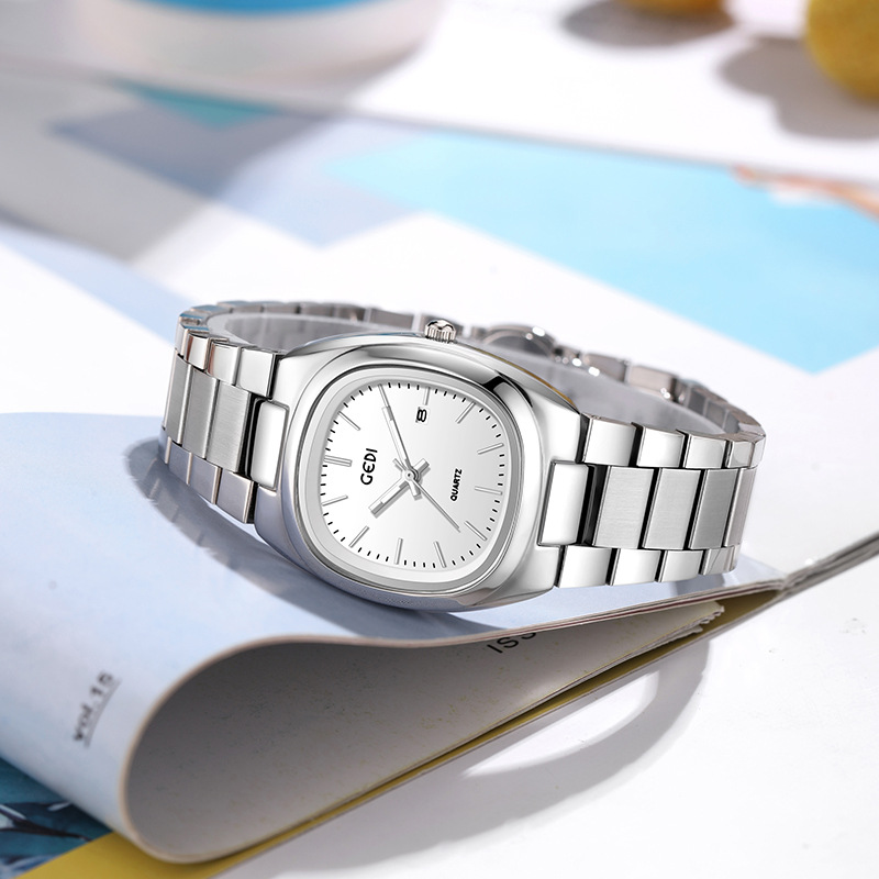 Luxury Watch Square - UTHAI CQ361 ファッションレディースウォッチ、ソリッドスチール製防水オーバルクォーツウォッチ、ライトラグジュアリー時計ギフト、女性用腕時計