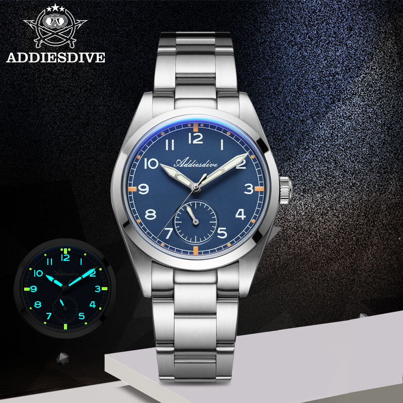 Luxury Watch Gift Box - ADDIESDIVE 36 ミリメートルメンズクォーツ時計 100 メートル防水バブルガラス超発光ステンレス鋼カジュアル腕時計ギフト男性のための
