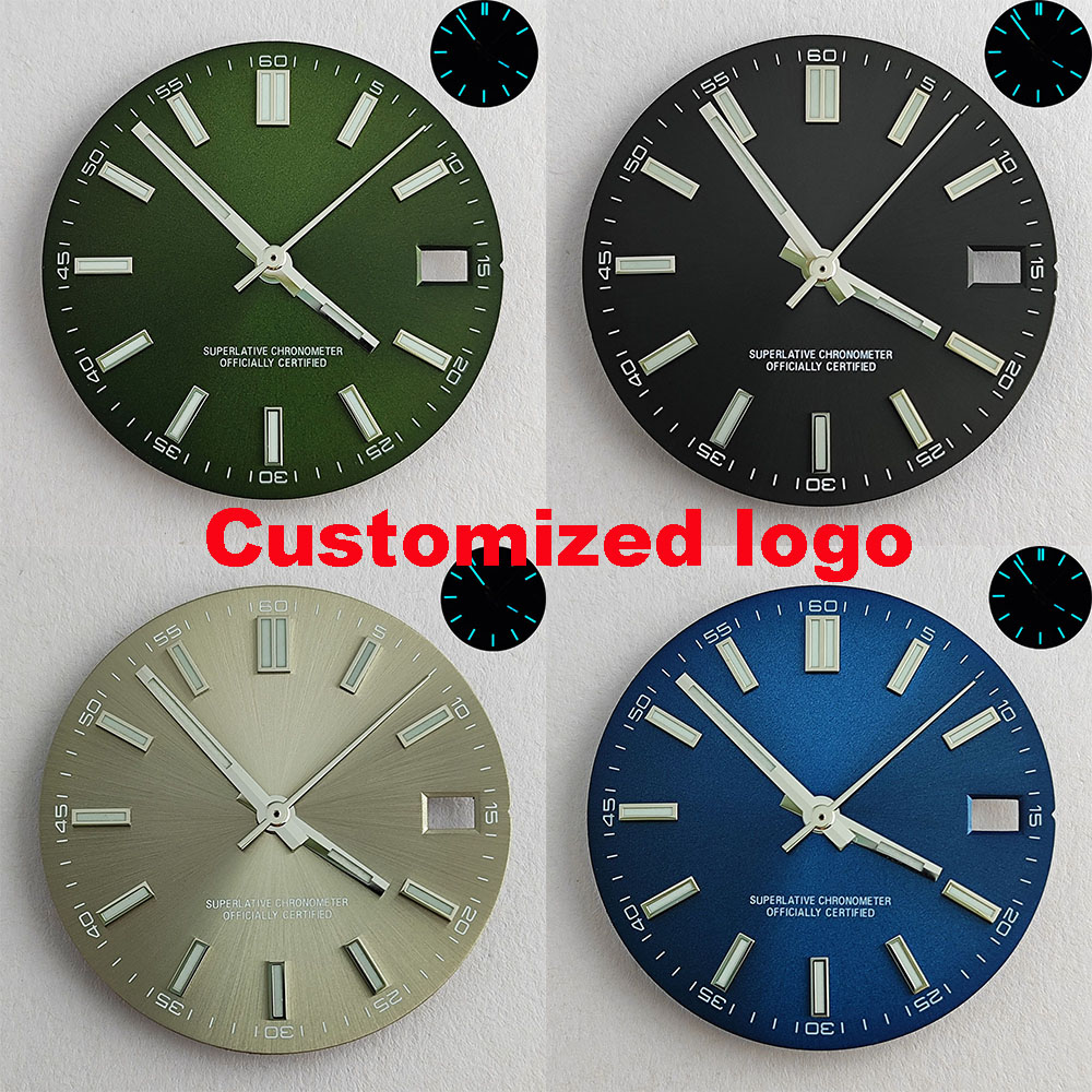Luxury Watch With Green Dial - NH35 ダイヤル NH35 時計ダイヤル青緑色発光 NH35 ムーブメントに適しています