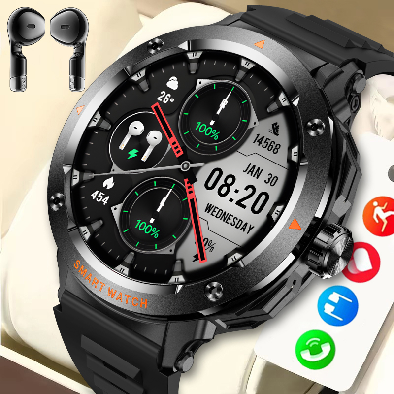 Luxury Watch In The World - 2025 スマートウォッチ TWS ワイヤレスイヤホン NFC Bluetooth