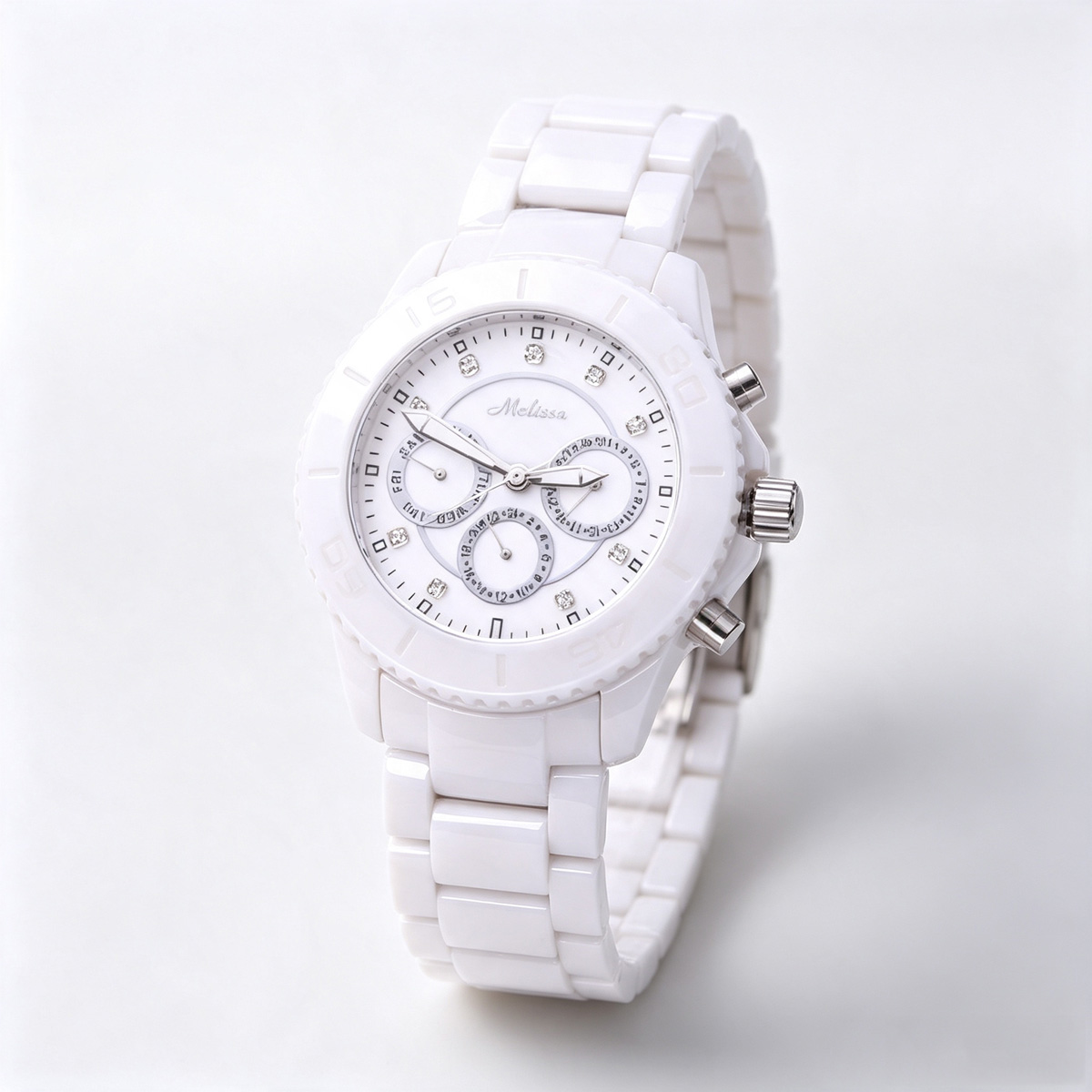 Luxury Watch Sale - セール！！！ 割引メリッサセラミッククリスタル回転ローズカメリアフラワーレディース腕時計ファッション高級女の子の誕生日プレゼント