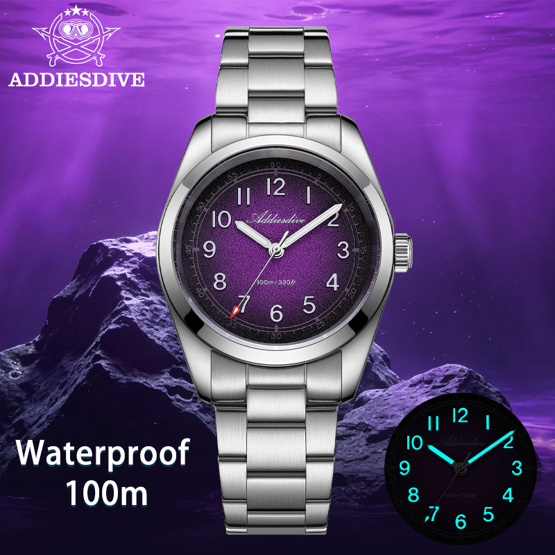 Luxury Watch Longines - ADDIESDIVE 2026 新しい高級メンズクォーツ時計 100 メートル防水サファイアガラス超発光ステンレス鋼ビジネス腕時計