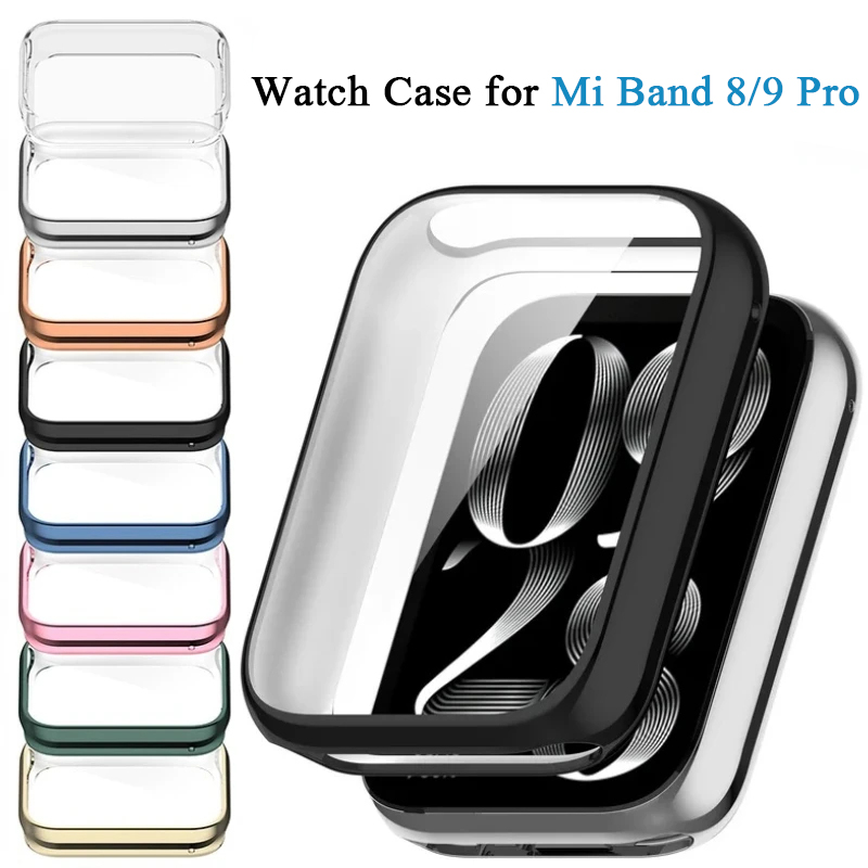 Xiaomi Luxury Watch - Xiaomi Mi Band 8 Proスマートウォッチ用ソフトTPUケース、ストラップバンパーカバー、スクリーンプロテクター、Xiaomi Mi