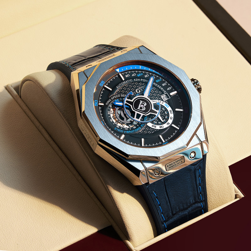 Luxury Watch German - BONEST GATTI 自動機械式時計メンズキングスピードシリーズドイツ製防水本革ストラップメンズ高級腕時計