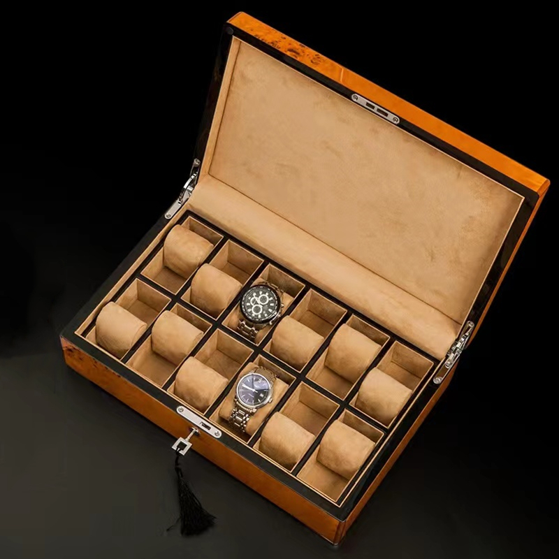Luxury Watch Image - 男性用ロック付き木製時計ディスプレイ,高級時計ケース,画像付き収納ボックス,高品質