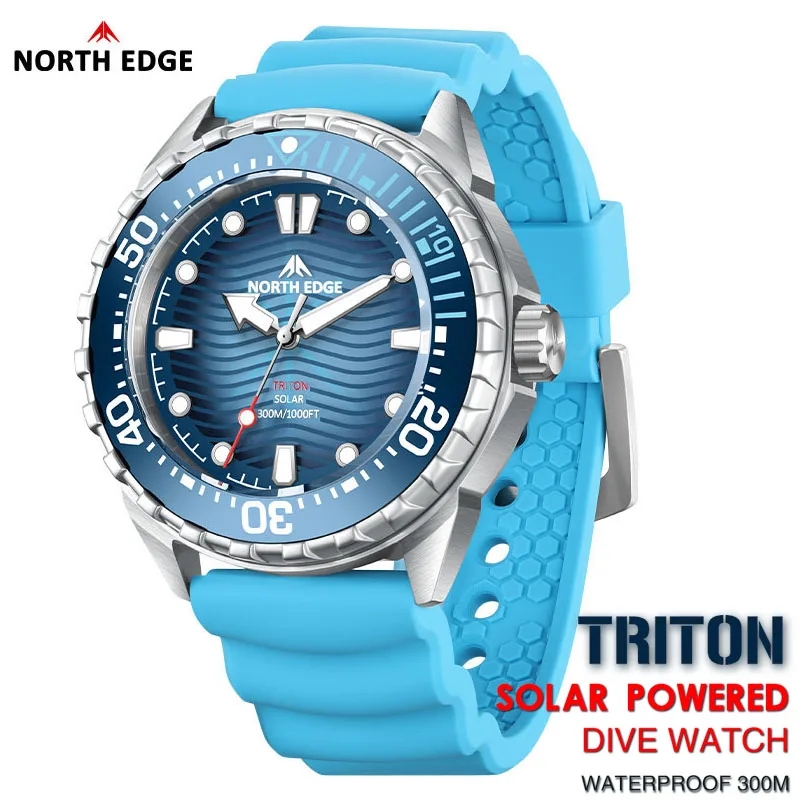 Luxury Watch Longines - NORTH EDGE 2025 新型TRITONソーラー式ダイバーズウォッチ メンズ高級クォーツ腕時計 316Lステンレススチールケース