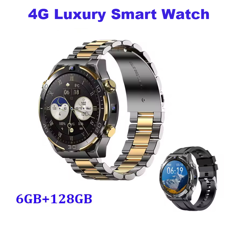 Luxury Watch In The World - 新型4G LTEスマートウォッチ メンズ 1.508インチ 本物のAMOLEDスクリーン 6GB/128GB