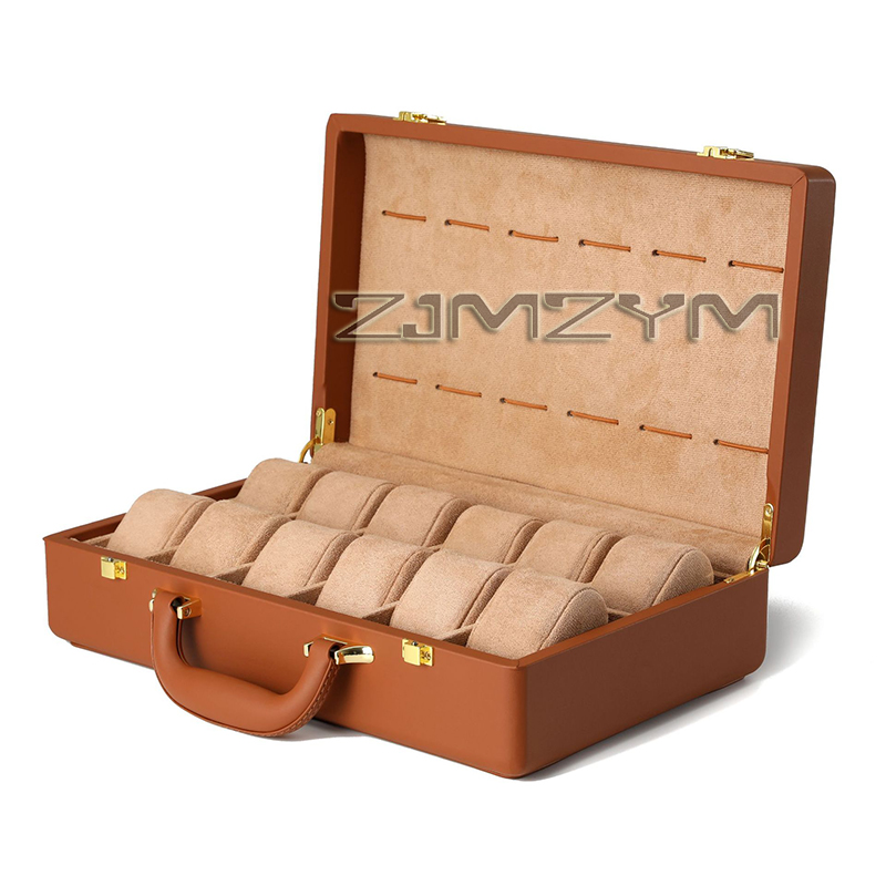Luxury Watch Gift Box - 12スロット腕時計ボックス メンズ腕時計ケース 旅行用ロレックス収納ボックス オーガナイザー 透明ディスプレイホルダー 高級ギフト