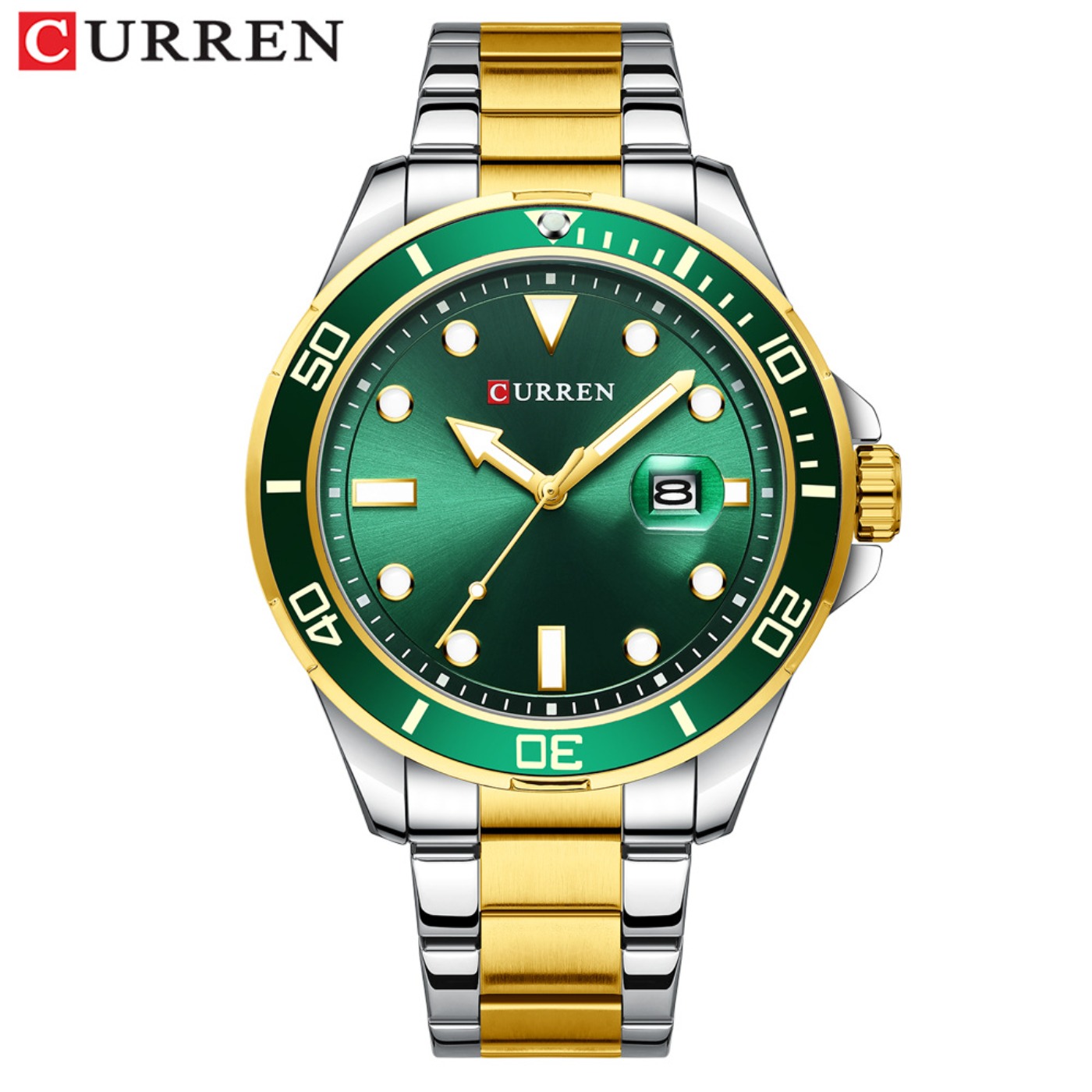 CURREN ニューグリーンウォーターゴーストシリーズブラン - Luxury Quartz Watch Brands のレビューと価格