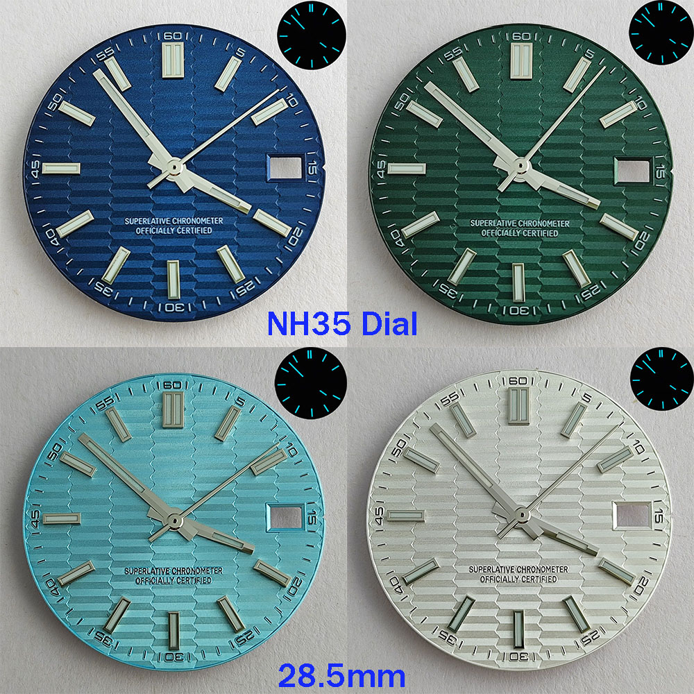 28.5mm NH35 ダイヤル NH35 針青緑夜光互換  - Luxury Watch With Green Dial のレビューと価格