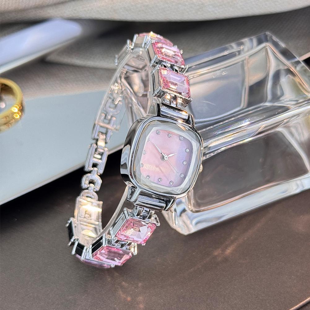 キラキラ輝くブレスレットウォッチ スクエアダイヤル レディー - Luxury Watch Square のレビューと価格