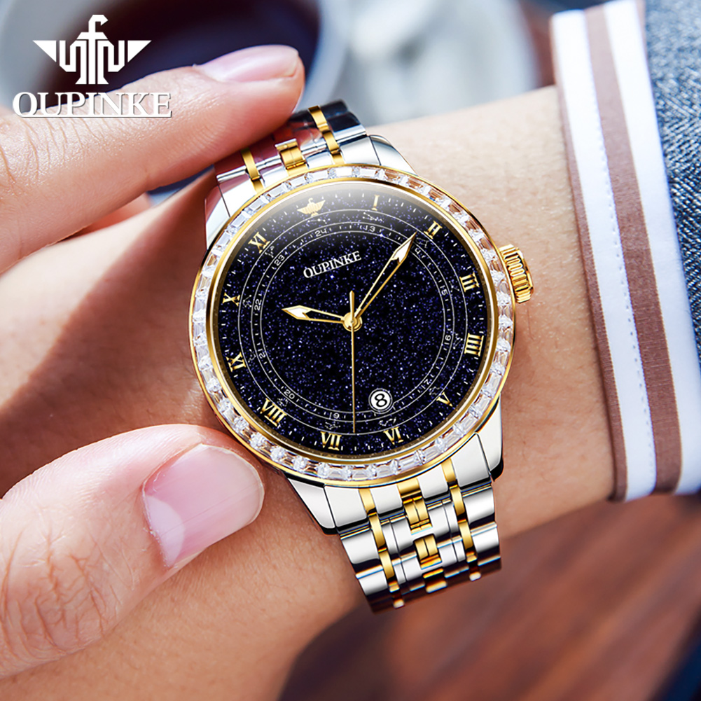 OUPINKE 3203 ファッションメンズ腕時計 高級星空 - Luxury Watch All Brands のレビューと価格
