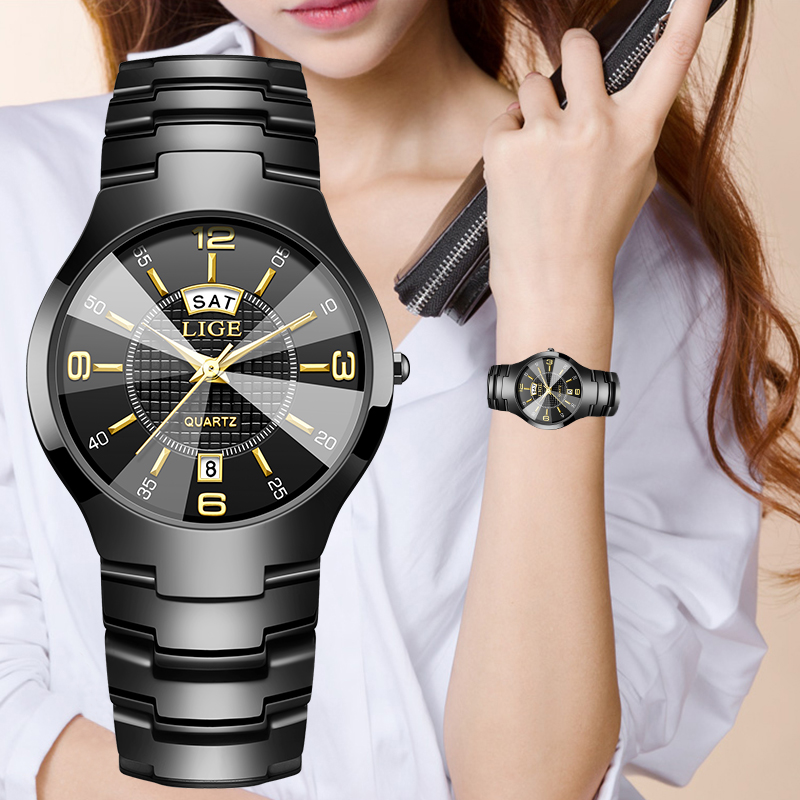 LIGE ファッションエレガントな女性の腕時計高級セラミック - Luxury Watch Strap のレビューと価格