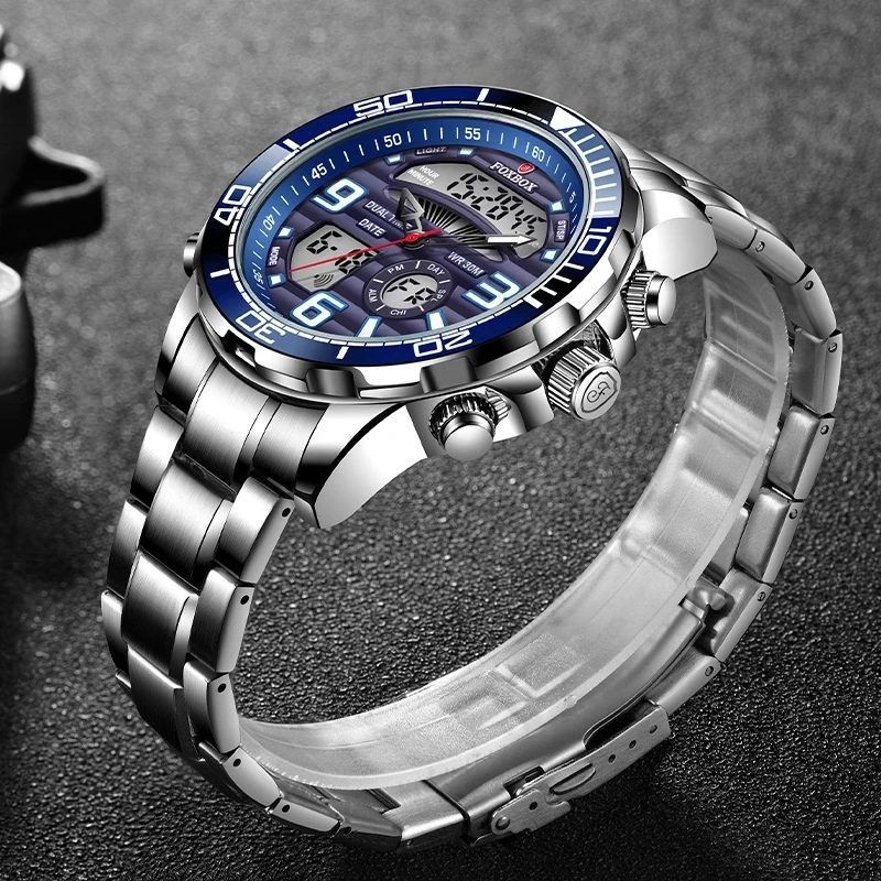 Foxbox-メンズデジタルクォーツ時計,高級ブランド,スポ - Luxury Watch All Brands のレビューと価格