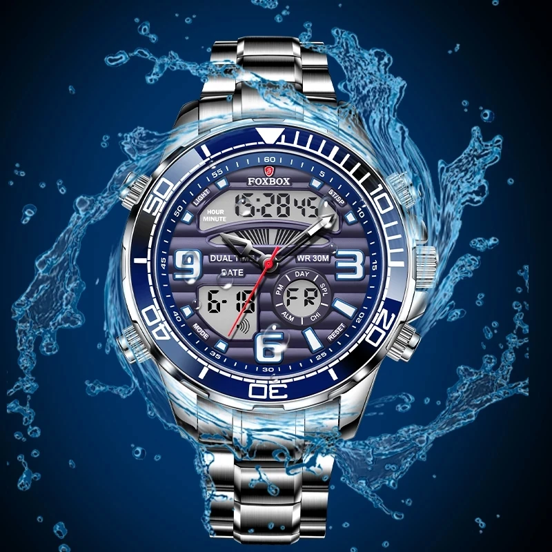 Foxbox-メンズデジタルクォーツ時計,高級ブランド,スポ - Luxury Watch All Brands のレビューと価格