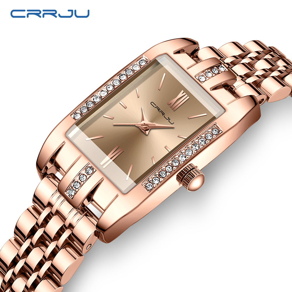 Crrju-女性のための完全なダイヤモンドクォーツ時計、高級 - Luxury Quartz Watch Brands のレビューと価格