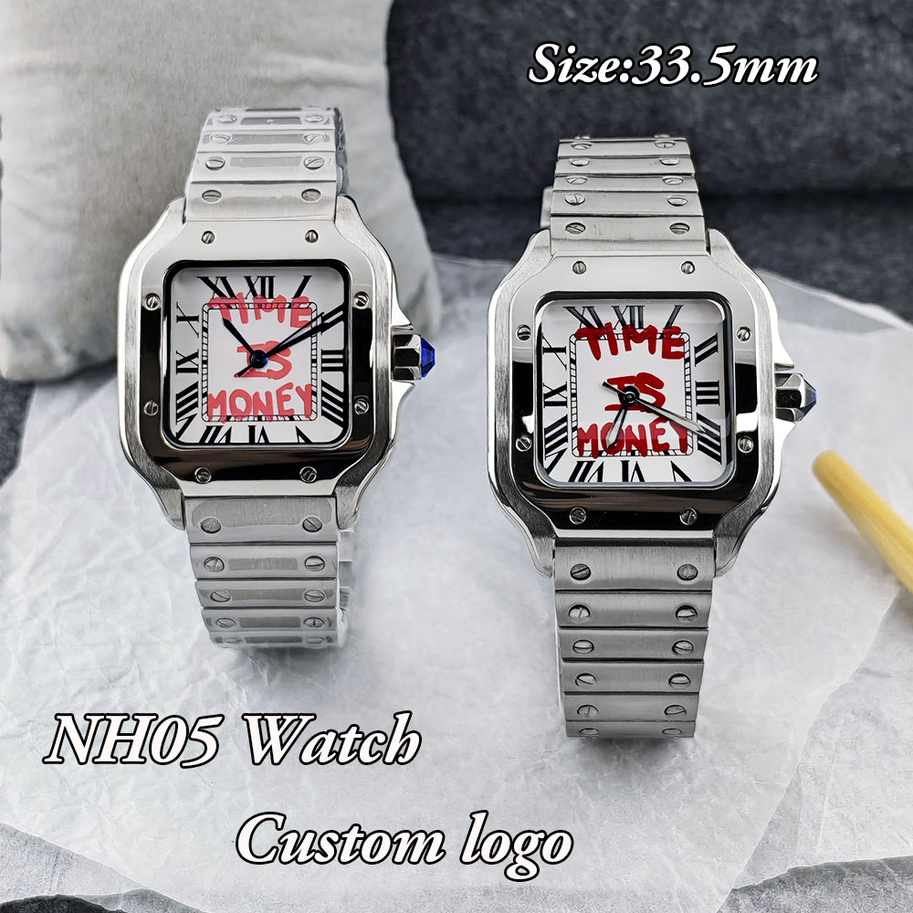 新しい NH05 スクエアウォッチ タイム イズ マネー ウ - Luxury Watch Square のレビューと価格