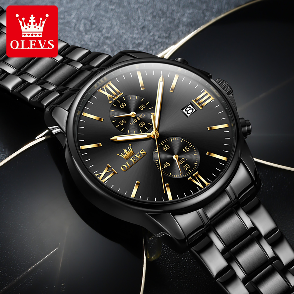 OLEVS 2886 クラシックブラッククォーツ時計男性用エ - Luxury Watch Investment のレビューと価格