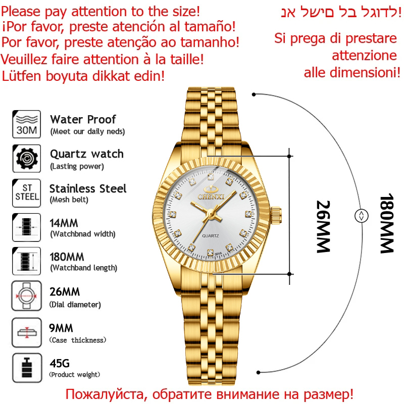 CHENXI ホットセール 高級レディース ゴールドステンレ - Luxury Watch Sale のレビューと価格