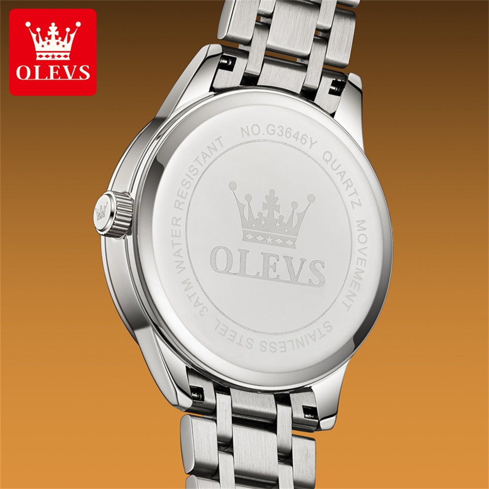 OLEVS ムーンフェイズメンズ腕時計カレンダー 30 メー - Luxury Quartz Watch Brands のレビューと価格