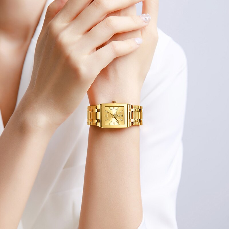LiEBIG 高級ゴールデンクォーツ腕時計女性ガール男性ファ - Luxury Watch Square のレビューと価格