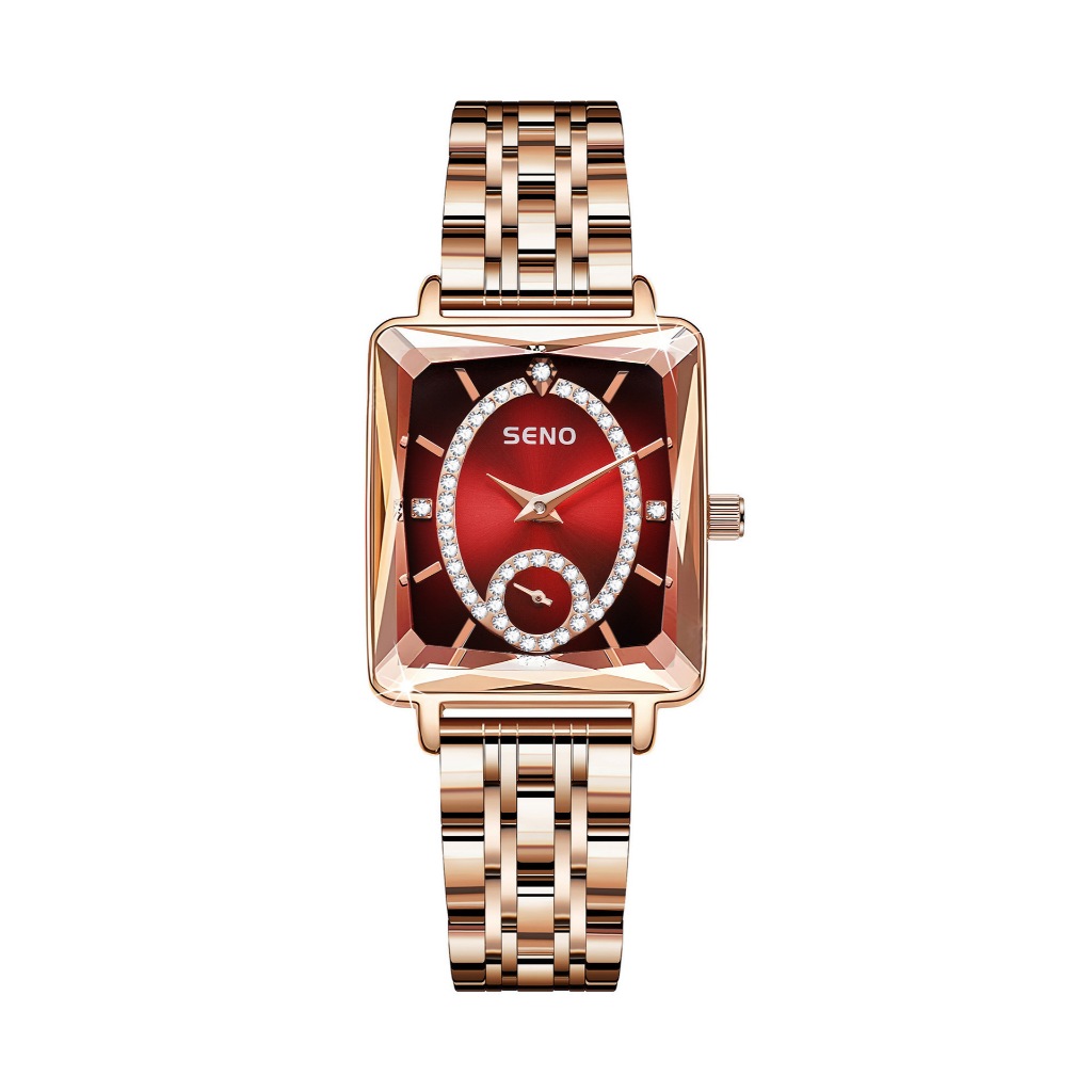 SENO レディース高級スクエアクォーツ腕時計 ステンレスス - Luxury Watch In The World のレビューと価格