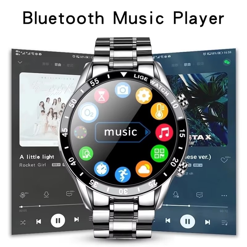 LIGE 新しい Bluetooth 通話スマートウォッチメ - Luxury Watch German のレビューと価格