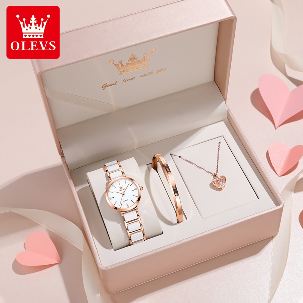 OLEVSレディース腕時計5877高級エレガントクォーツ腕時 - Luxury Watch Gift Box のレビューと価格