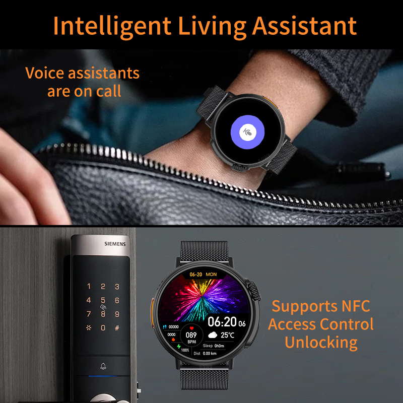 新しい NFC 高級軍事女性スマートウォッチ健康モニターフィ - Luxury Watch In The World のレビューと価格