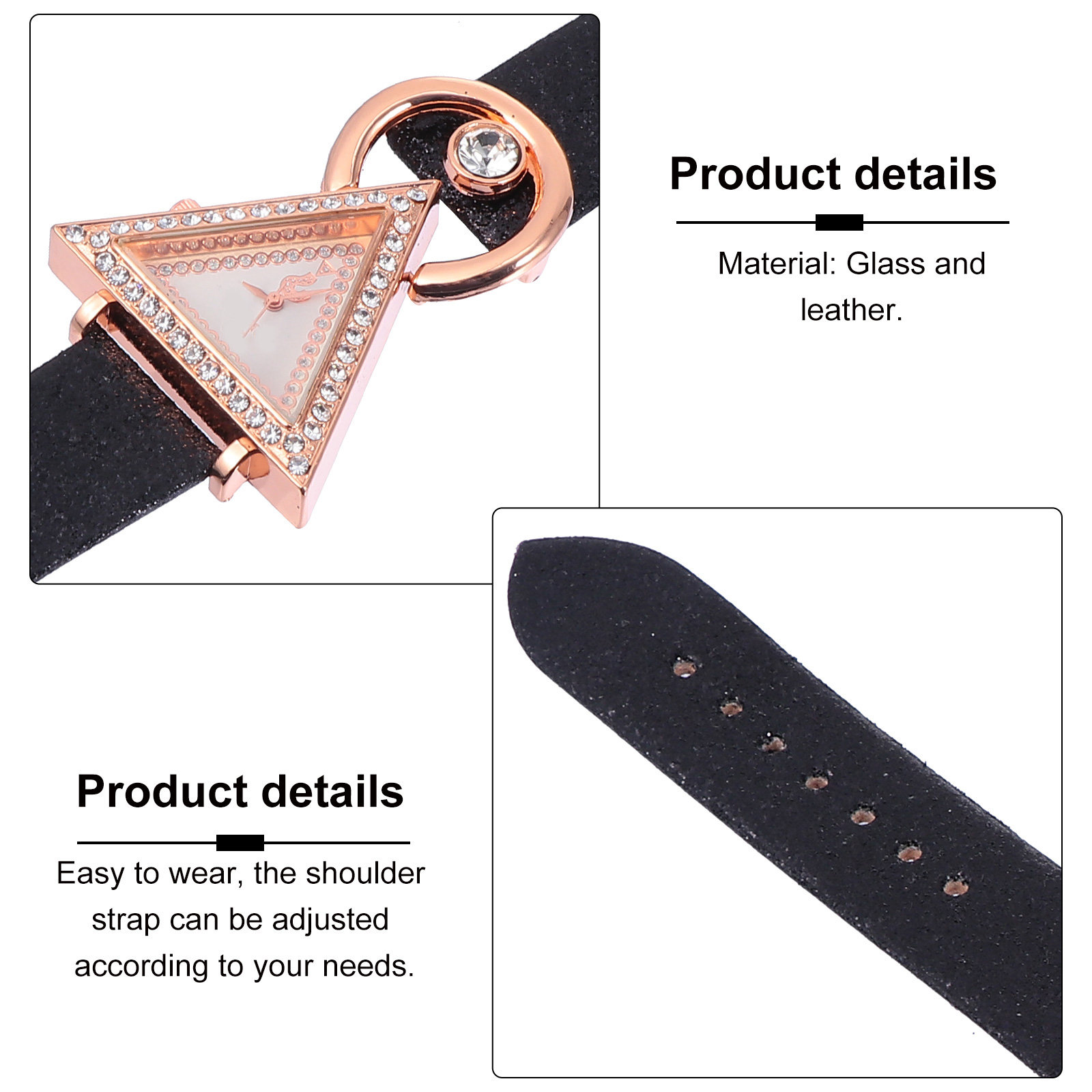 1個入り ファッションレディースウォッチ 三角形 ラインスト - Watch Triangle Luxury のレビューと価格