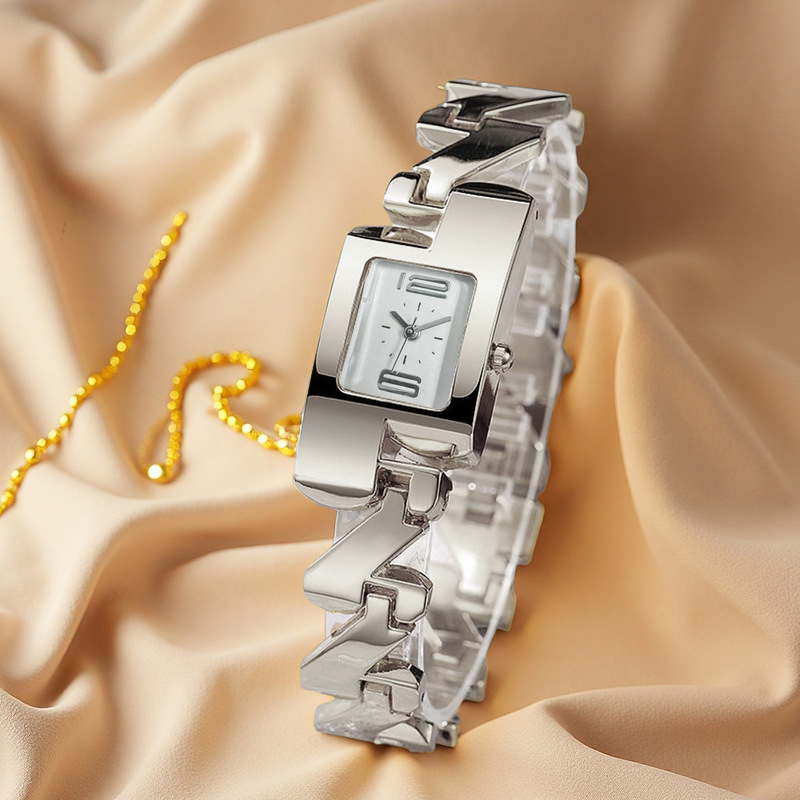 女性用スクエアクォーツ腕時計 ファッションブレスレット ライ - Luxury Watch Square のレビューと価格