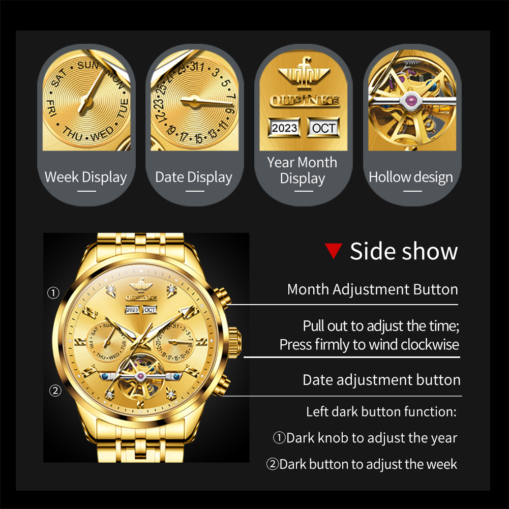 OUPINKE 3248 トゥールビヨン腕時計 機械式 メン - Luxury Watch All Brands のレビューと価格