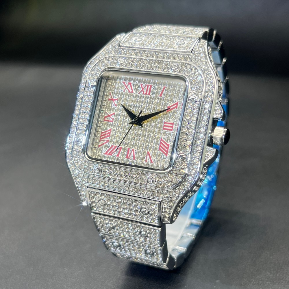 ミスフォックス アイスアウト メンズ腕時計 スクエアフェイス - Luxury Watch Sale のレビューと価格