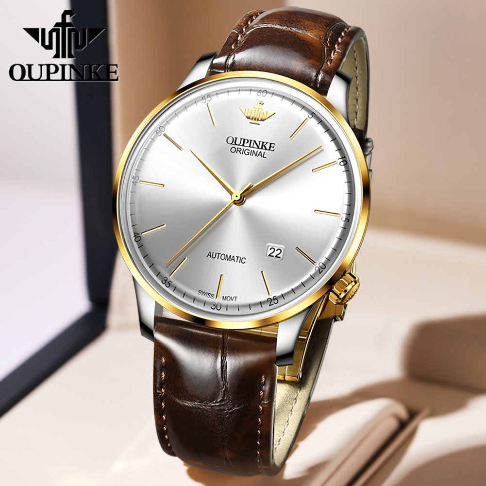 OUPINKE 3269 メンズ腕時計 高級スイス製 本物の - Luxury Watch All Brands のレビューと価格