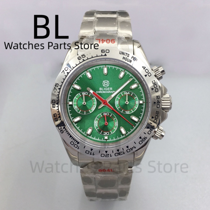 BLIGER 39 ミリメートル高級グリーンダイヤルクロノグ - Luxury Watch With Green Dial のレビューと価格