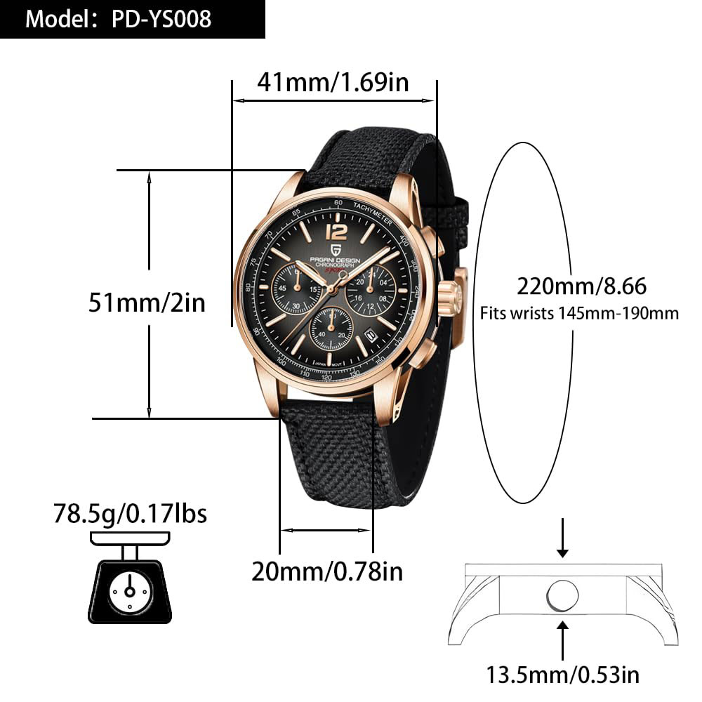 パガーニデザイン 新品 メンズ腕時計 41mm クロノグラフ - Luxury Quartz Watch Brands のレビューと価格
