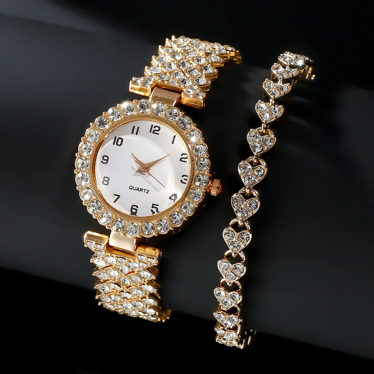 1 個/2 個高級ファッション女性腕時計セットシルバーストラ - Luxury Watch Strap のレビューと価格