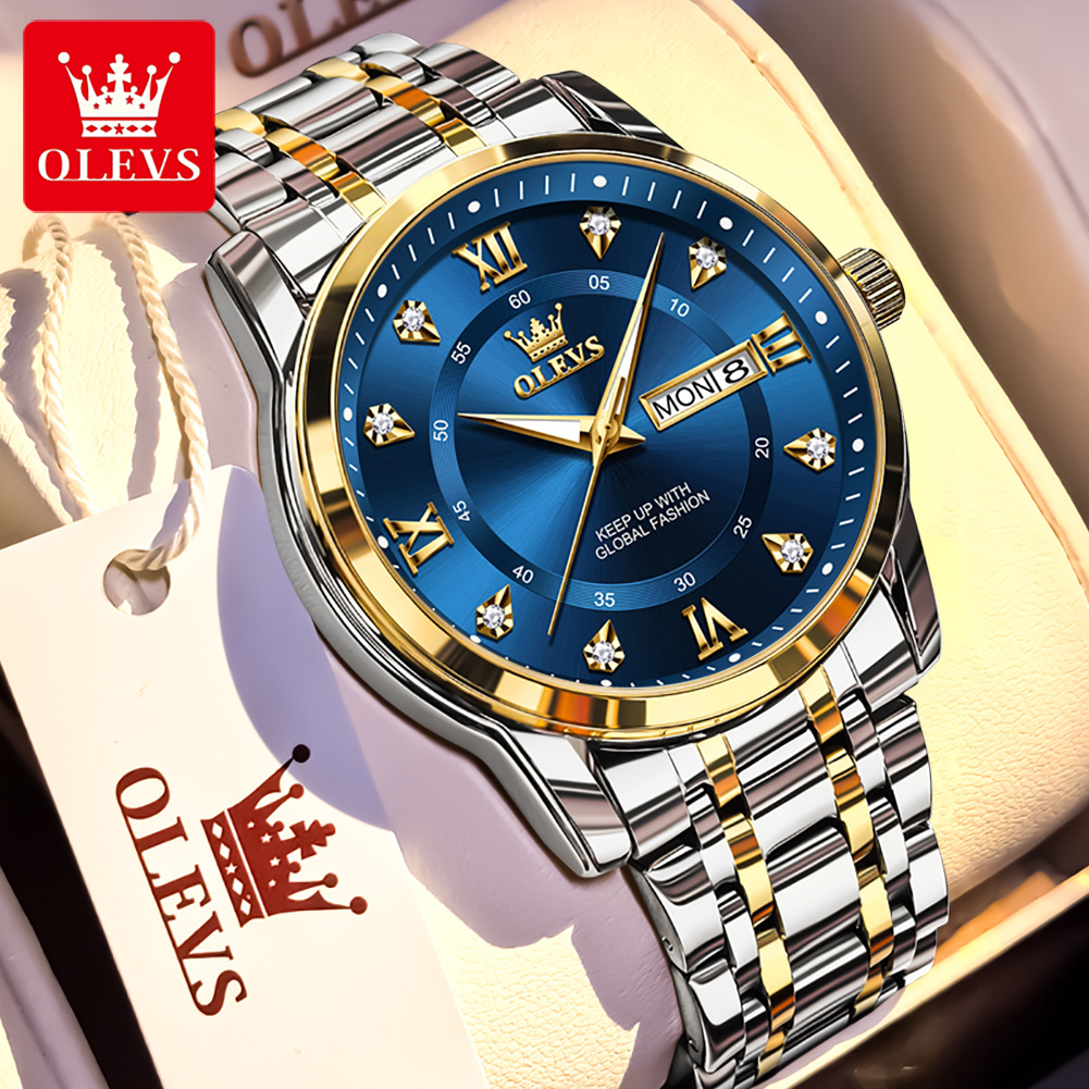 OLEVS ブランドファッションメンズ腕時計ステンレス鋼防水 - Luxury Quartz Watch Brands のレビューと価格