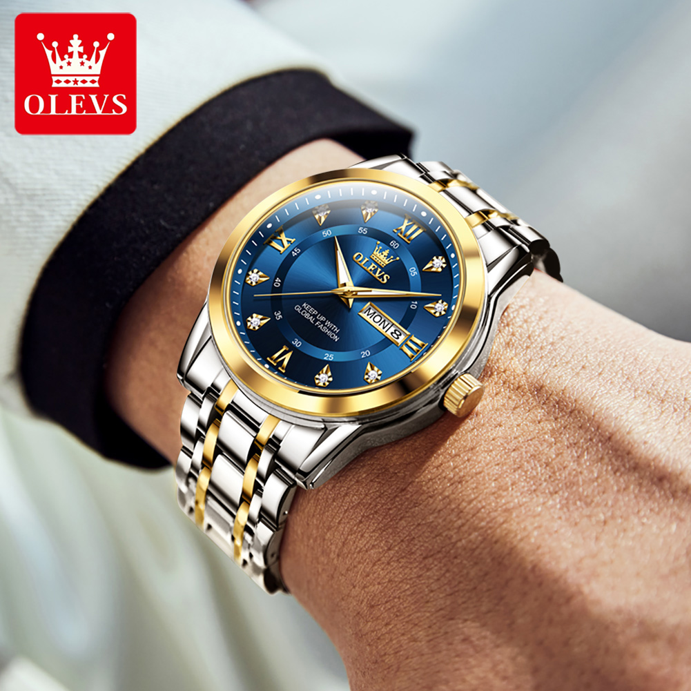 OLEVS ブランドファッションメンズ腕時計ステンレス鋼防水 - Luxury Quartz Watch Brands のレビューと価格