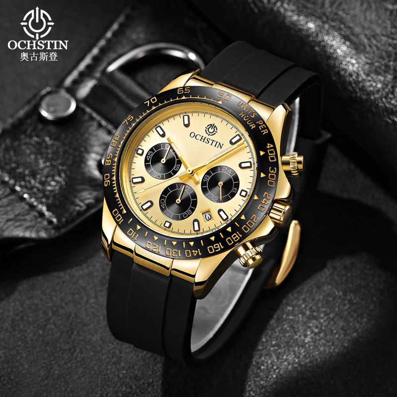 OCHSTIN 男性シリコーンストラップ腕時計メンズクォーツ - Luxury Watch Sale のレビューと価格