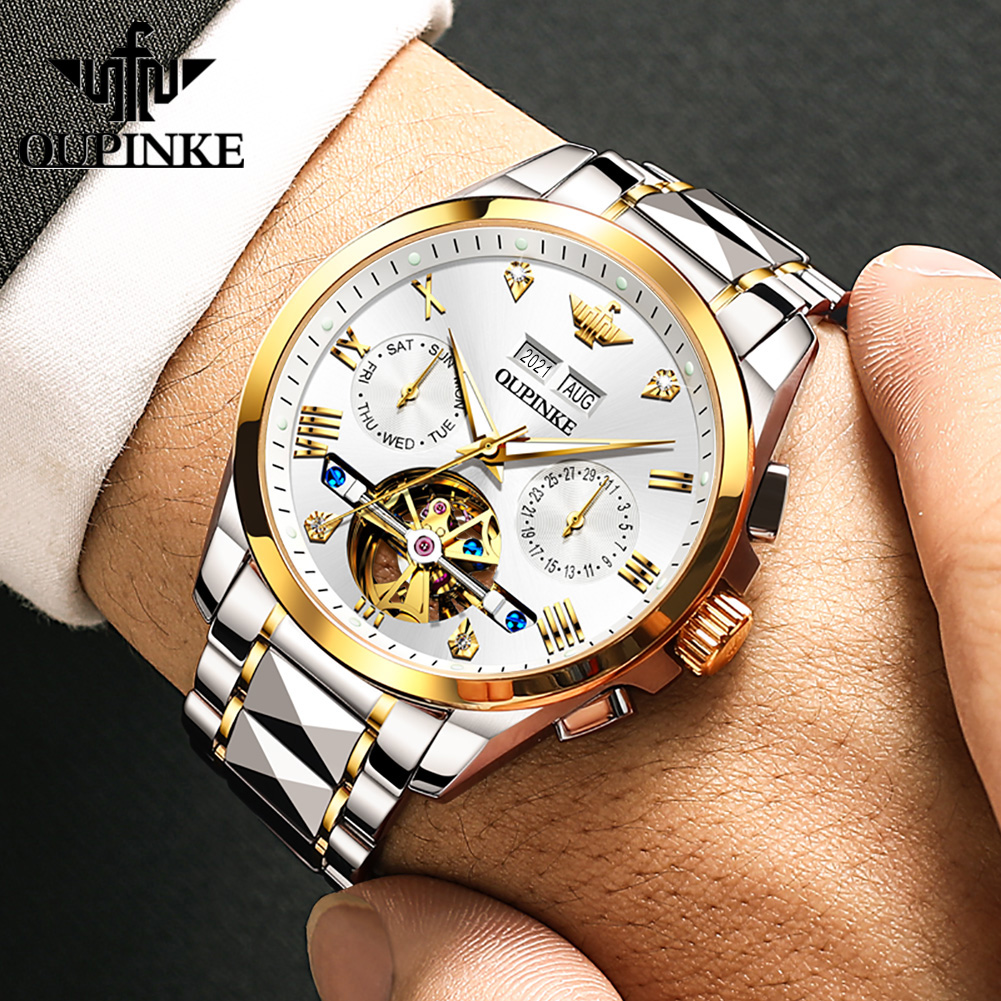 OUPINKE 3186 メンズ腕時計 全自動スケルトンフラ - Luxury Watch All Brands のレビューと価格
