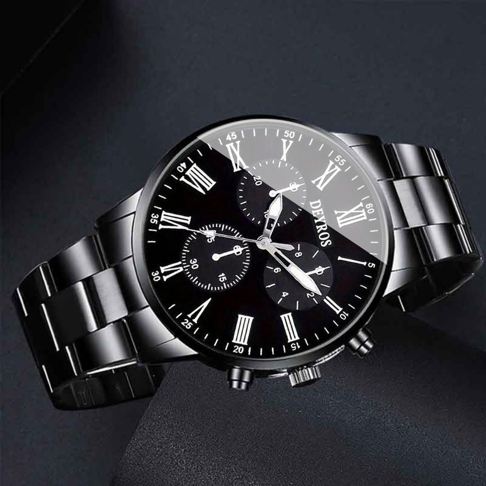 4点セット メンズ腕時計と三角形スピアヘッドネックレスセット - Watch Triangle Luxury のレビューと価格