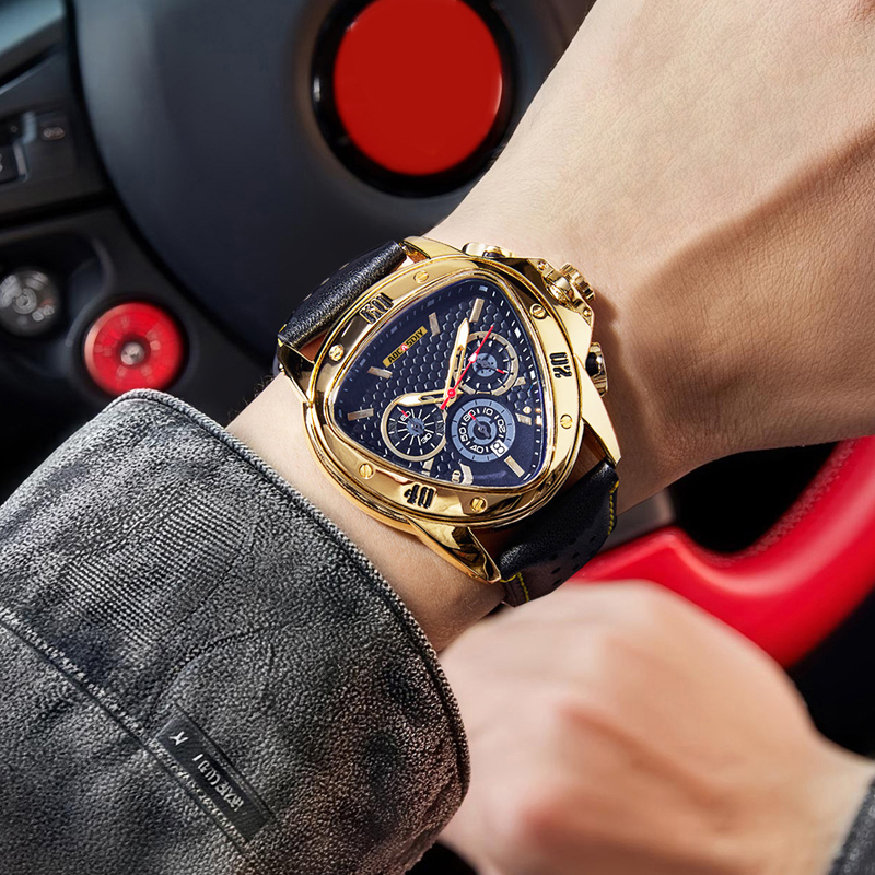 ファッションクールな三角形の腕時計メンズトップ高級クロノグラ - Watch Triangle Luxury のレビューと価格