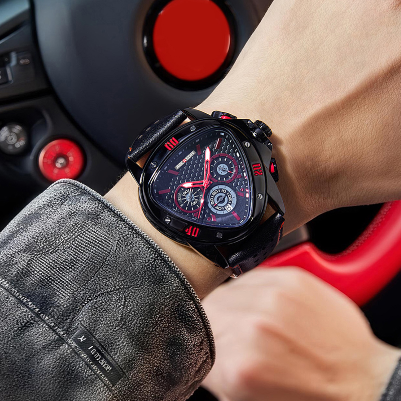 ファッションクールな三角形の腕時計メンズトップ高級クロノグラ - Watch Triangle Luxury のレビューと価格