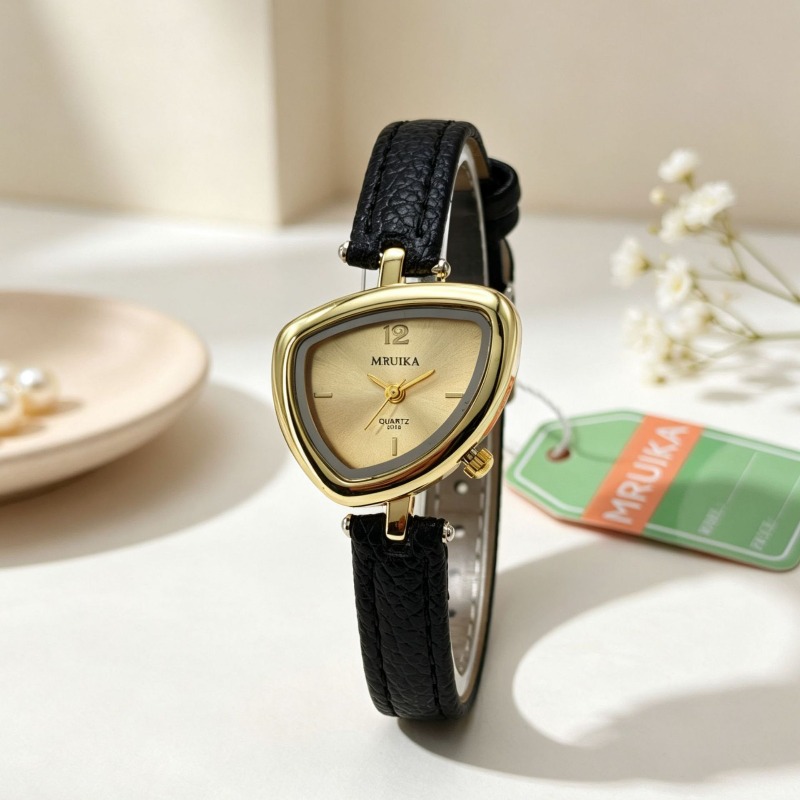 ファッションドレスウォッチ不規則な三角形の女性のクォーツ時計 - Watch Triangle Luxury のレビューと価格